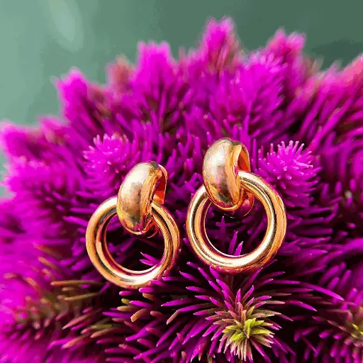 Rose Gold Knotted Hoops