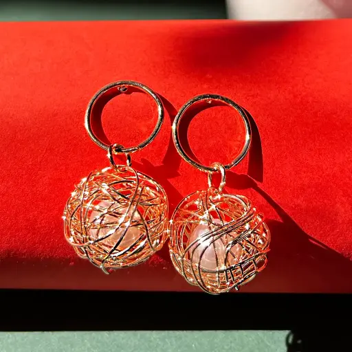 Rose Gold Dangle Earrings